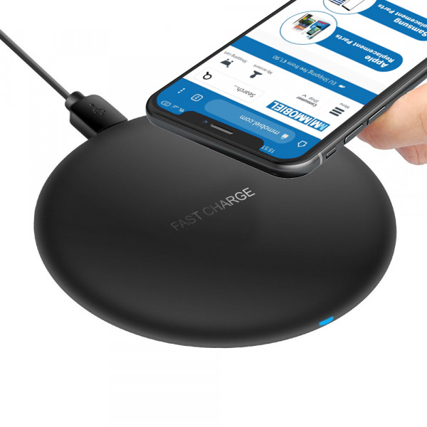 Wireless Lade-Pad Ladegerät Kabellos 10W für iPhone / Samsung / Airpod (SCHWARZ)