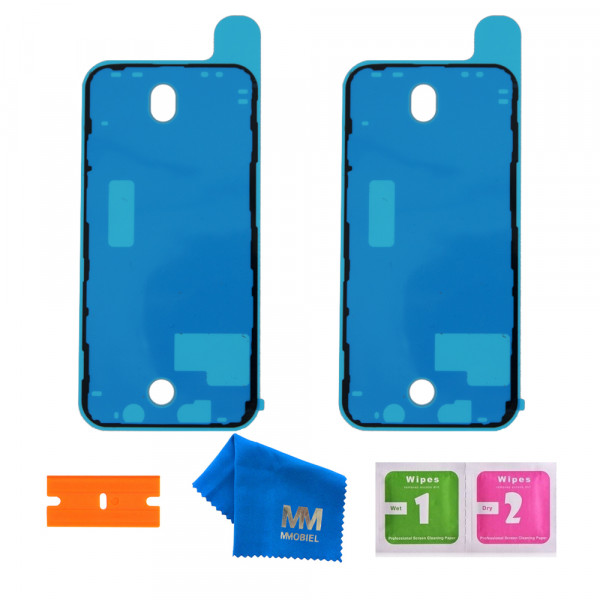 MMOBIEL 2X Waterdichte Stickers voor LCD Frame voor iPhone 12 - 6.1 inch Zwart