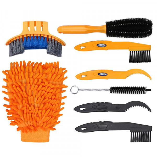 Cycling Bike  Chain Wheel Wash Cleaner Tool Cleaning Brushes Scrubber Set EC 